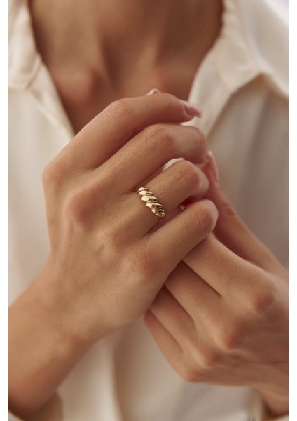 14 Ayar Altın Deniz Kabuğu Yüzük