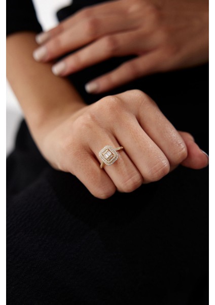 14 Ayar Altın Baget Yüzük