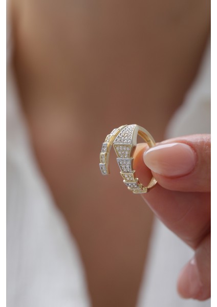 14 Ayar Altın Snake Yüzük modelleri