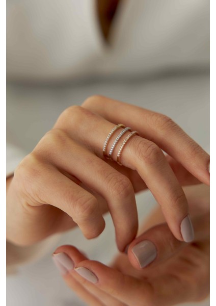 14 Ayar Altın Yarım Tur Yüzük