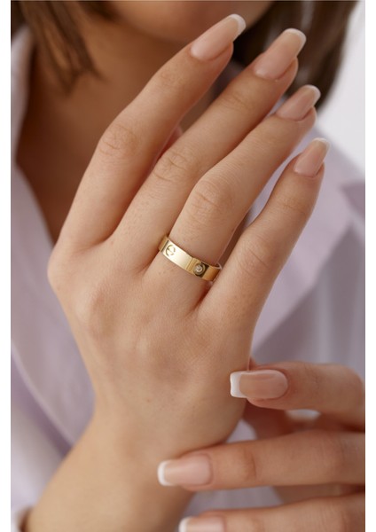 14 Ayar Altın Çivili Alyans 5mm modelleri