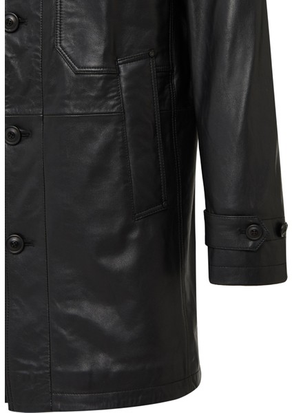 Ederson Erkek Siyah Hakim Yaka Düğmeli Deri Kaban 24WGD6113VE indirimleri