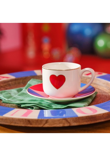 Luohu Porselen Kahve Seti 90 Ml Renkli