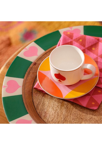 Luohu Porselen Kahve Seti 90 Ml Renkli