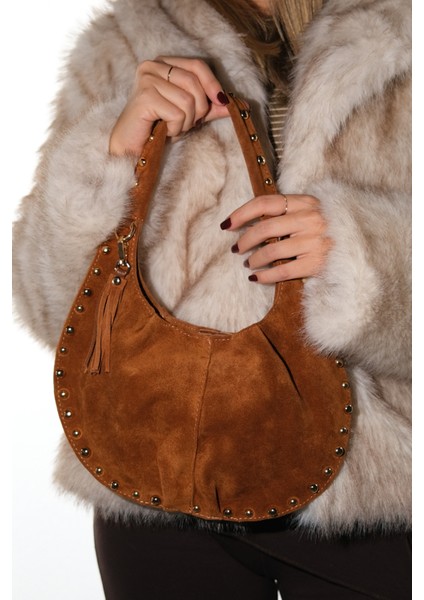 Antıno Taba Süet Hakiki Deri Troklu Kadın Kol Çantası fiyatları