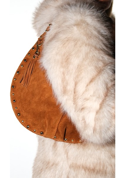 Antıno Taba Süet Hakiki Deri Troklu Kadın Kol Çantası indirimleri