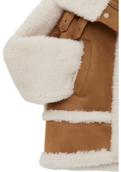 Kaprun Kadın Bej Kısa Teddy Mont 24WGP5292FF