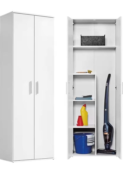 Aymo Paspas,süpürge - Temizlik Malzeme Dolabı - Çok Amaçlı Dolap - Banyo Dolabı - 60 cm