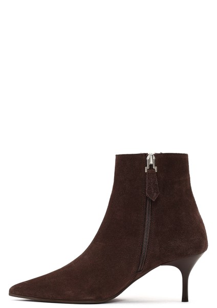Kadın Kahverengi Fermuarlı Ince Topuklu Süet Deri Bot 25WFD131310 fırsatları
