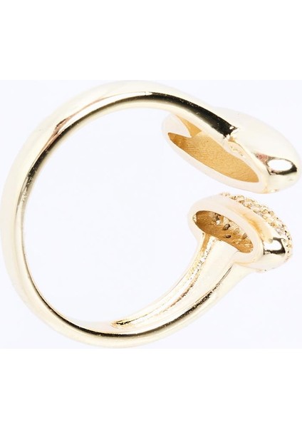 Altın Rengi Geometrik Figürlü Parlak Taşlı Modern Yüzük fırsatları