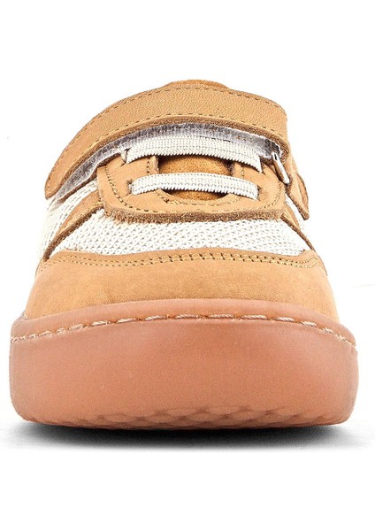 Bob Hakiki Deri Taba Krem Barefoot Cırtlı Lastikli Bebek Sneaker Ayakkabı modelleri
