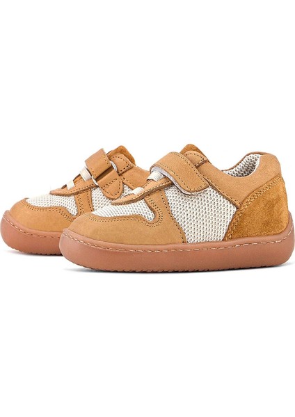 Bob Hakiki Deri Taba Krem Barefoot Cırtlı Lastikli Bebek Sneaker Ayakkabı indirimleri