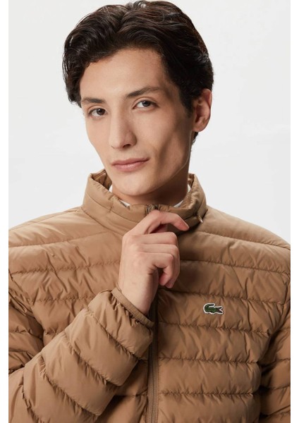 Down Fill Jacket Kaztüyü Dolgu Gizli Kapüşonlu Açık Kahverengi Mont fırsatları