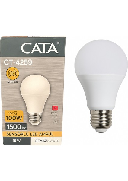 CT-4259 15 W Sensörlü LED Ampul Beyaz 5 Li Paket fiyatları