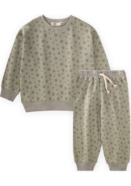 Sweatshirt Takım 2-8 Yaş Çiçek Desen