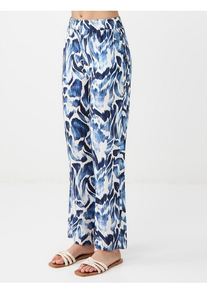 Lacivert Normal Bel Normal Paça Desenli Dokuma Pantolon fırsatları