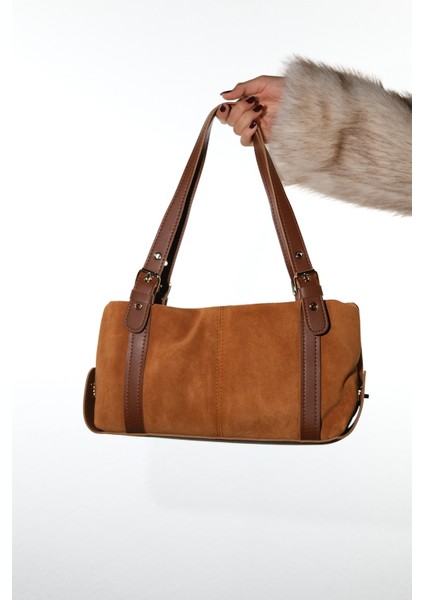 Nerına Taba Süet Hakiki Deri Kadın Kol Çantası modelleri