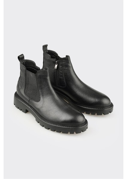 Siyah Deri Erkek Günlük Bot fiyatları