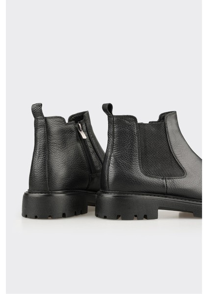 Siyah Deri Erkek Günlük Bot fırsatları