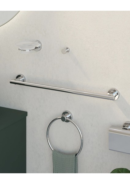 Tecno Havluluk, Uzun, 51 cm - Krom