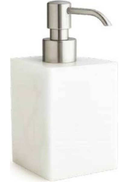 Baster Square Sıvı Sabunluk, Tezgah Üstü - Doğaltaş/krom