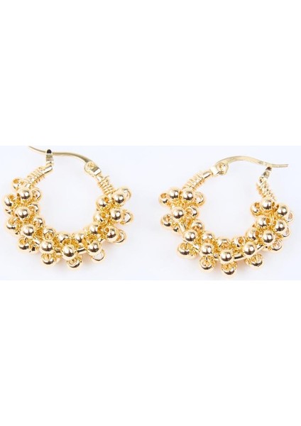 Altın Rengi Çoklu Top Figürlü Halka Küpe fiyatları