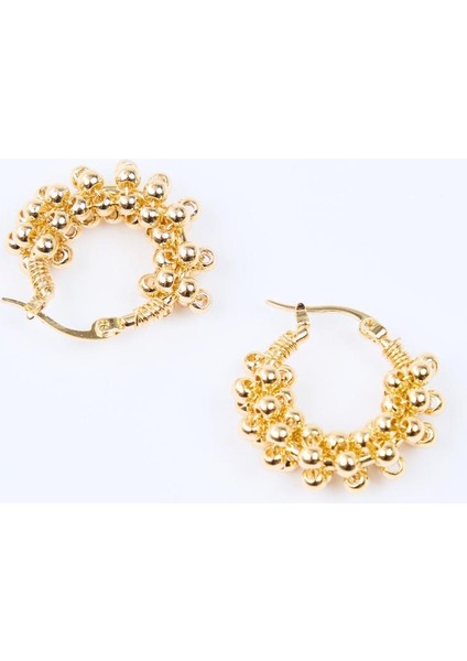 Altın Rengi Çoklu Top Figürlü Halka Küpe indirimleri