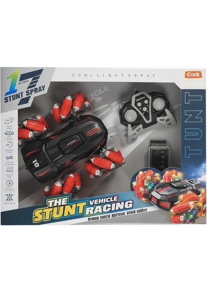 Ctoy Sesli ve Işıklı Bilekten Kontrollü 360 Dere Dönebilen Kukandalı Araba 74991 Kırmızı