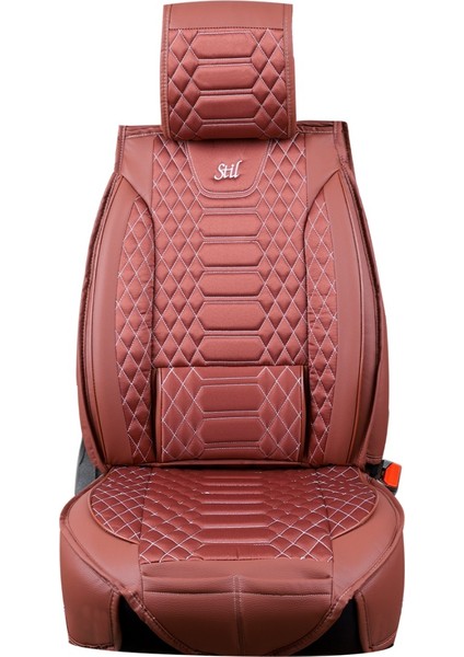 Nissan Country Uyumlu Yarı Deri Oto Koltuk Kılıfı 5 Li Set Aurex Tarçın modelleri