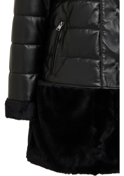 Avoriaz Kadın Siyah Teddy Deri Kaban 24WGP5295FF