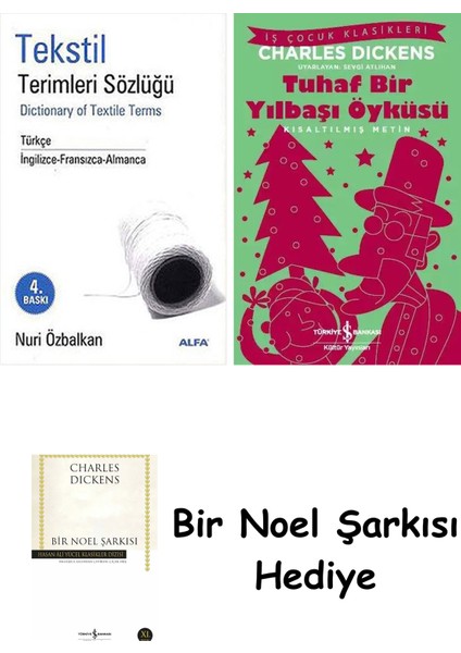 Tekstil Terimleri Sözlüğü (Ciltli) + Tuhaf Bir Yılbaşı Öyküsü + Bir Noel Şarkısı