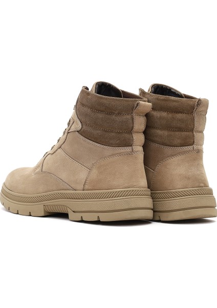 Erkek Vizon Bağcıklı Kalın Tabanlı Deri Bot 25WFD7005V3