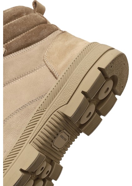 Erkek Vizon Bağcıklı Kalın Tabanlı Deri Bot 25WFD7005V3