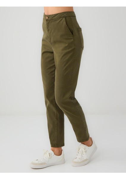 Haki Normal Bel Normal Paça Gabardin Pantolon fırsatları