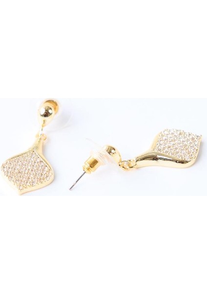 Altın Rengi Işıltılı Form Küpe fiyatları