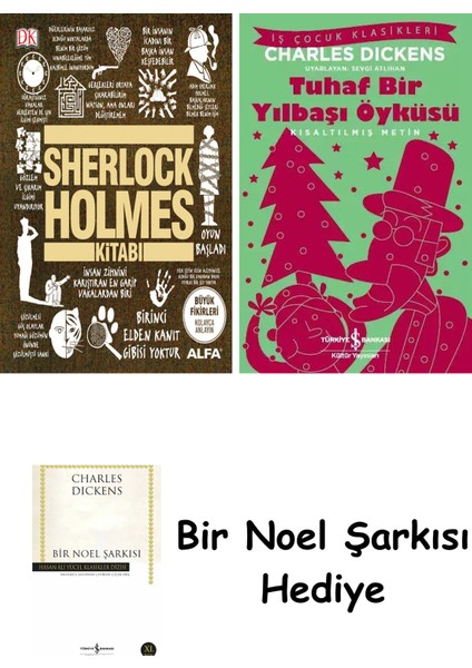 Sherlock Holmes Kitabı (Ciltli) + Tuhaf Bir Yılbaşı Öyküsü + Bir Noel Şarkısı