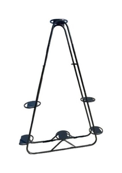 Yakut Serisi - 8’li Metal Portatif Çiçeklik | Üçgen Tasarım, Şık ve Dayanıklı Stand modelleri