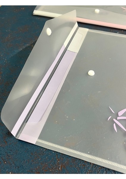 2’li Şeffaf Tek Bölmeli Panda Desenli Çıtçıtlı Mor Pembe A4 Dosya/belge Dosyası/düzenleyici Klasör fiyatları