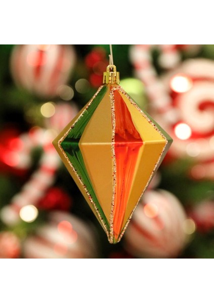 Kristal Elmas Sarkıt Simli Asılabilir Çam Ağacı Dekoru Renkli 10 cm