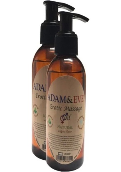 Süper Adam&eerkeklere Kadınlara Özel Sade Vücut Masaj Yağı Pure Edible Massage Oil 125ML 2 Adet