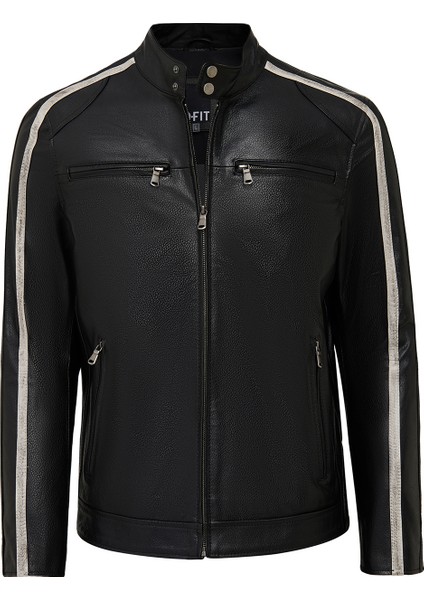 Middleton Erkek Siyah Slim-Fit Kısa Deri Ceket 25WGF6583CY modelleri