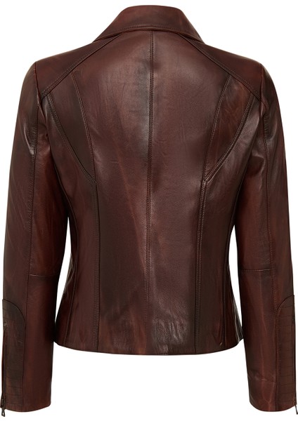 Janet Kadın Kahverengi Kısa Deri Ceket 25WGE5602NC fiyatları