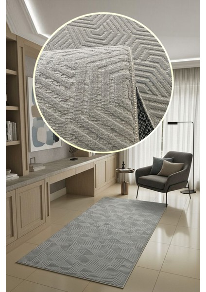 Kaymaz Taban, Kesme Yolluk Halı, Kabartmalı, Salon, Mutfak, Antre, Koridor,yatak Odası Halısı, Gri