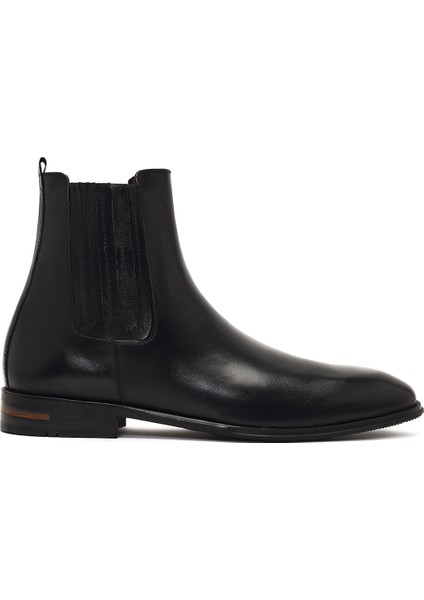 Erkek Siyah Deri Chelsea Bot 25WFD604618