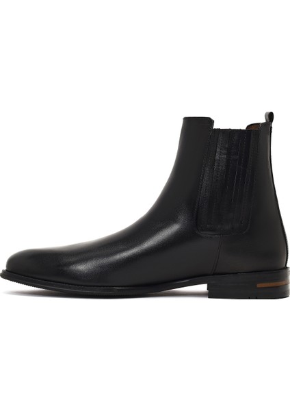 Erkek Siyah Deri Chelsea Bot 25WFD604618 fiyatları