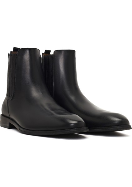 Erkek Siyah Deri Chelsea Bot 25WFD604618 fırsatları