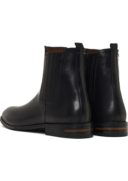 Erkek Siyah Deri Chelsea Bot 25WFD604618
