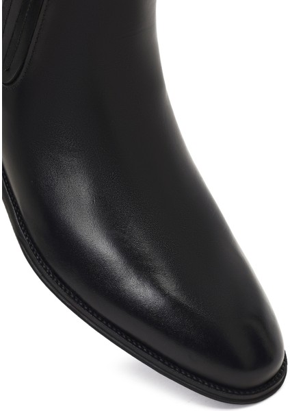 Erkek Siyah Deri Chelsea Bot 25WFD604618