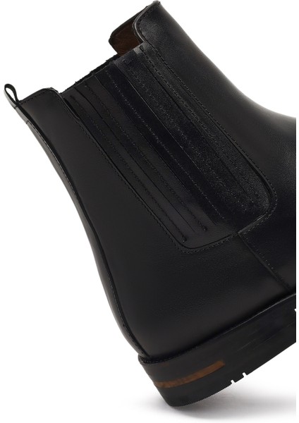 Erkek Siyah Deri Chelsea Bot 25WFD604618