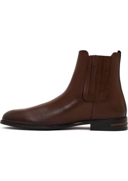 Erkek Kahverengi Deri Chelsea Bot 25WFD604618 fiyatları